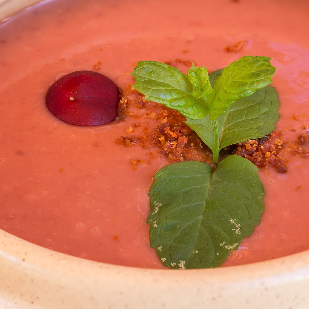 Salmorejo de cerezas